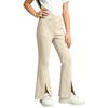 Kids High Waist Flare Pants with Pockets, Color Stretch Casual Yoga Dance Pants, Elastic Waist Activewear for Girls Boys Running and Fitness