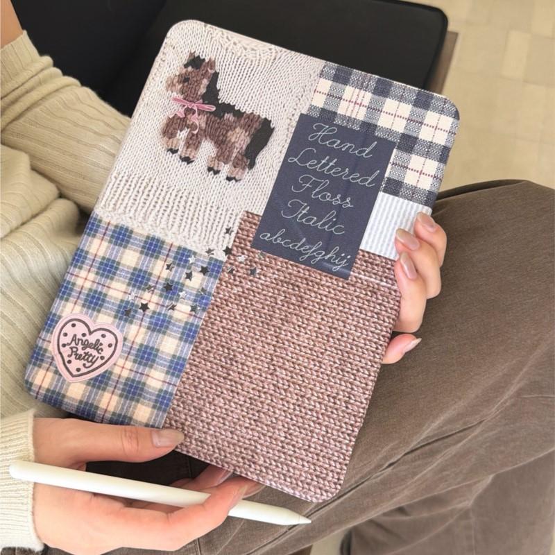 Little Horse Weaving with Pen Slot Tablet Case for Ipad Air 3th 4th 5th 6th 7th Pro Air 2025 2024 11" 12.9"13"10.2"10.5"10.9"