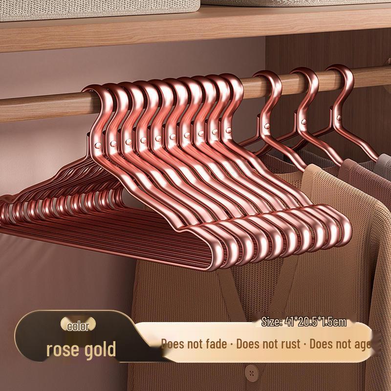 Thick No-Crease Space Aluminum Clothes Hanger for Home, Ideal for Coats & Drying