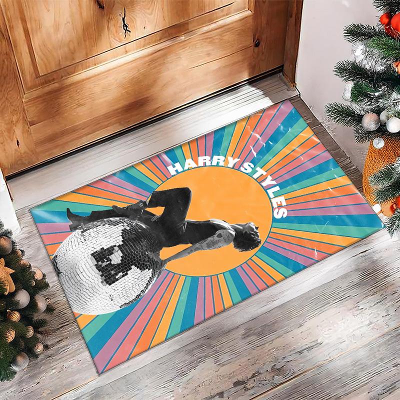 Soft Crystal Velvet Floor Rug,Harry Styles Anti Slip Decorative Carpet, Plush Area Mat For Indoor Home Decoration