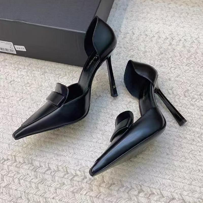 

Elegant High Heels Women Shoes Sexy Pointed Toe Fashion Sandals Summer Dress Shallow Luxury Pumps Party Chaussure Femme 42 чорний