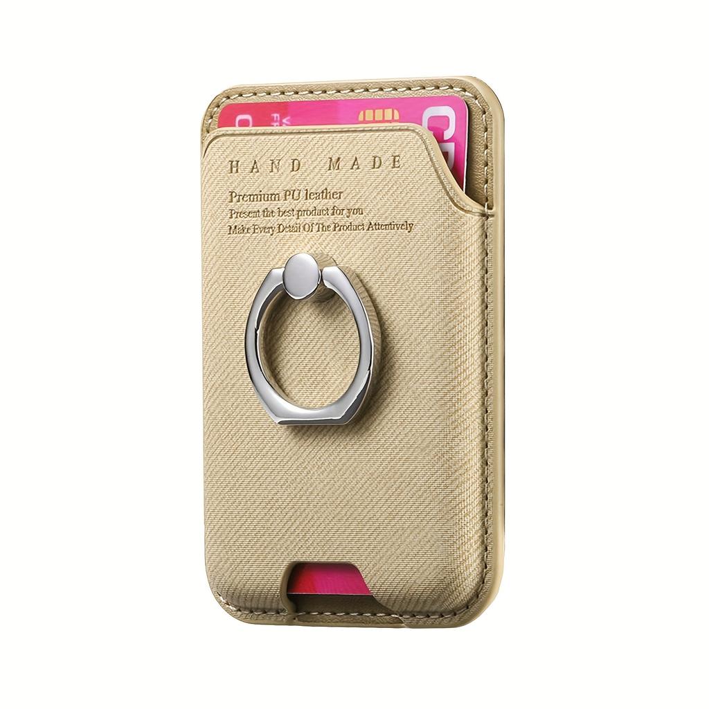Phone Card Holder Ring Stand Card Pouch Magnetic Cards Holder Magnetic Ring Suitable for Most Phone Models Universal For Magsafe