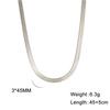 Simple Snake Chain Gold Necklace Unisex Fashion Jewelry Popular Collarbone Chain