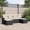 VidaXL Garden Lounge Set with Cushions 6 Pcs, Patio Sofas, Patio Furniture Set, Outdoor Furniture, Black 3258619