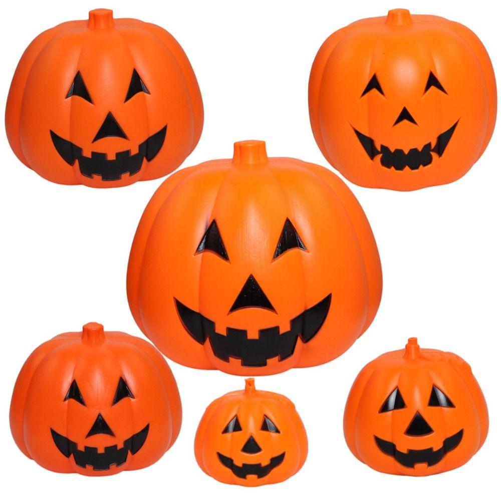 LED Light Halloween Jack-O-Lantern Luminous Pumpkin Lamp Portable Pumpkin Lantern Party Supplies