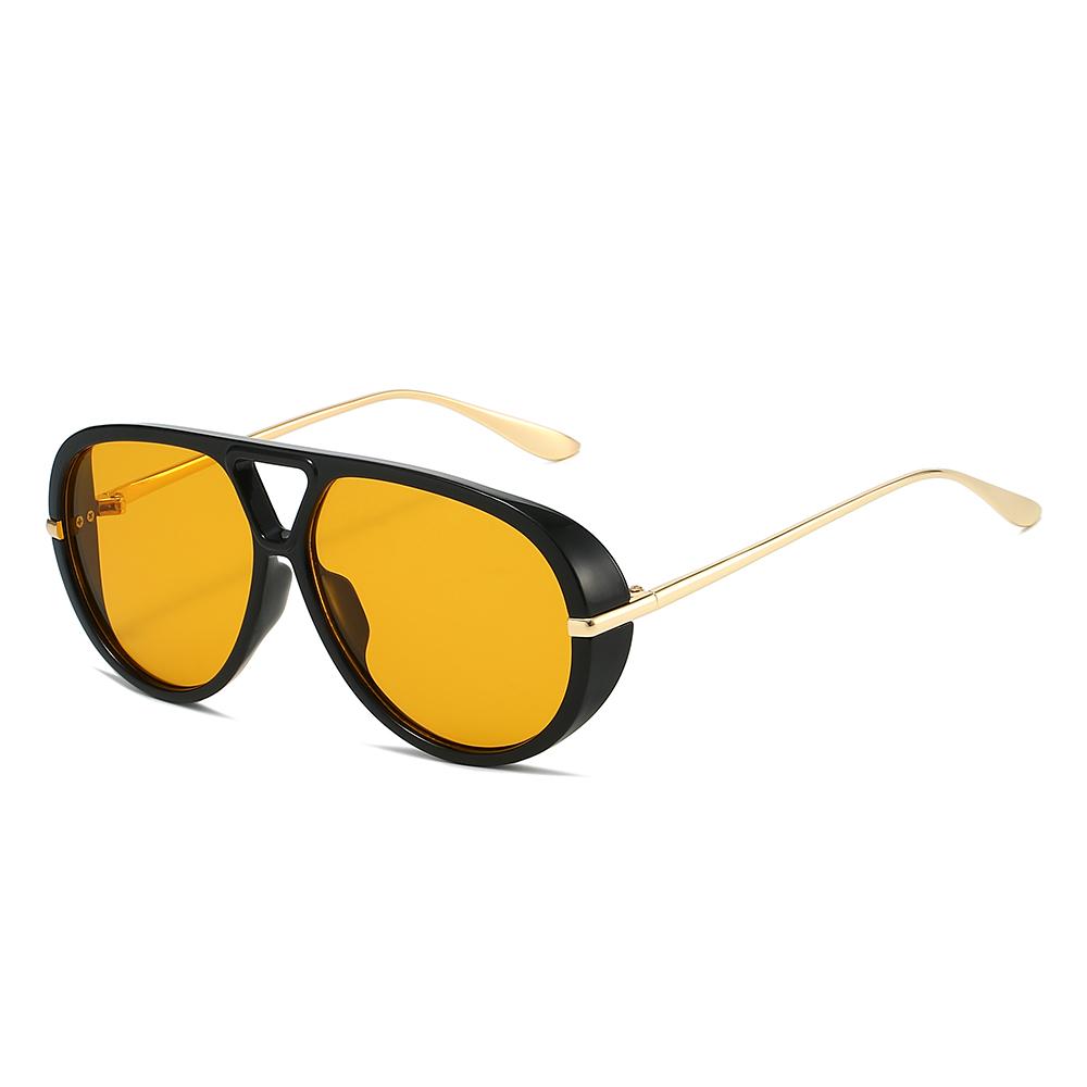 

Винтажные солнцезащитные очки Pilot Новая мода Двойной мост Декор для улицы Оттенки Женские Трендовый брендовый дизайн Повседневные солнцезащитные очки