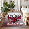 Crystal Velvet Rug Custom Name Text, Soft Non Slip Floor Mat Home DecorPoland