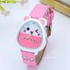 Girls Cute Cartoon Kids Watches Quartz Analog Leather Wristwatches Cartoon Children Watch Birthday Girls Clock Gift