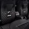 For Jeep Car Leather Seatback Protective Cover Seat Anti-Kick Pad For Jeep Grand Cherokee Wrangler JK Gladiator Compass Reneg