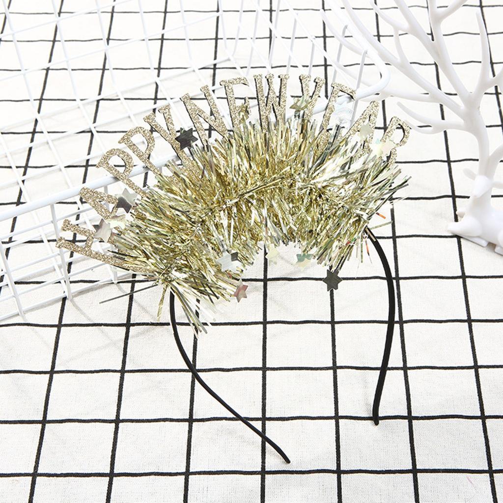 New Year Party Cool Costume Headband Christmas Headwear Photo Props Tinsel Karaoke Party Headwear Cosplay Accessories