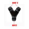 High Quality Y Block Adapter Fittings Adaptor AN4 AN6 AN8 AN10 Black Y Type Oil Pipe Joint Male Thread Fuel Hose Fitting
