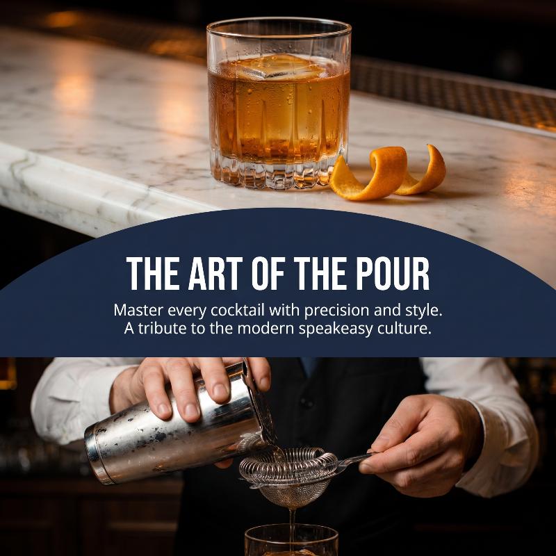 Cocktail-Sieb aus Edelstahl, Bar-Getränkesieb mit hochdichtem Feder-Sieb, Bar-Werkzeuge Cocktail-Shaker-Zubehör