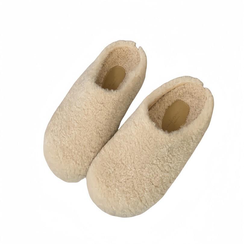 Baotou half slippers fashionable outer wear 2025 autumn and winter muffin thick-soled versatile one-pedal lazy shoes lamb wool cotton mop