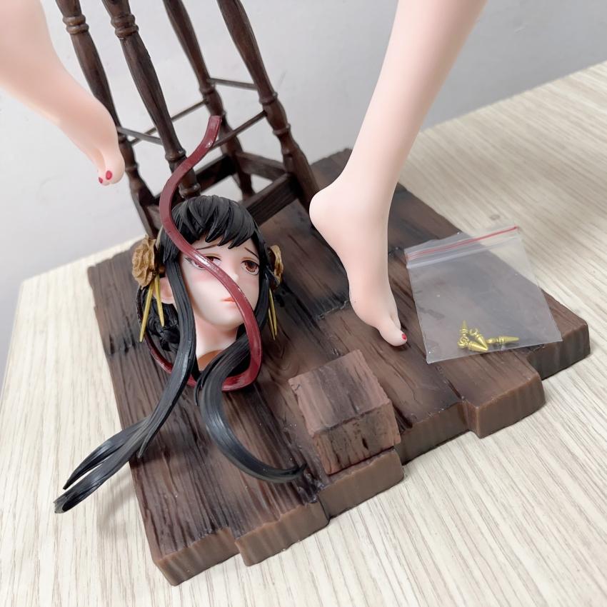 38CM Spy × Family Battle Yor Forger GK Ver Girl Figure PVC Action Toy Statue Collection Anime Model Adult Doll Gift