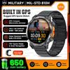 Outdoor GPS Sports Smart Watch Men Built in GPS Compass 5ATM Waterproof Bluetooth Call HD AMOLED Screen Fitness Smartwatch