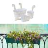 3 Pieces Hanging Flower Pots Plant Garden Decor Home Decoration Fence Planters Wall