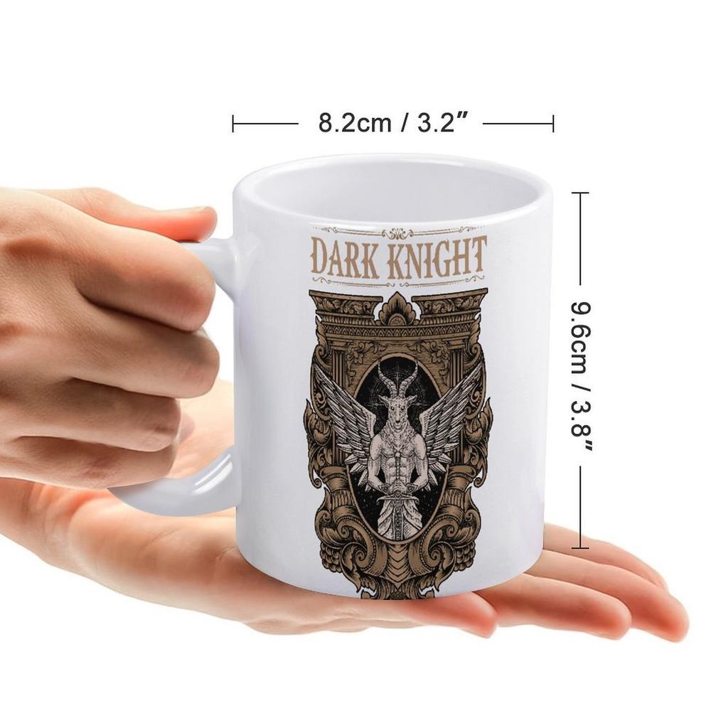 11oz Weiße Keramiktasse mit glänzender Oberfläche und doppelseitigem Druckdesign, Perfekt für Kaffee, Tee und tägliche Entspannungsgetränke