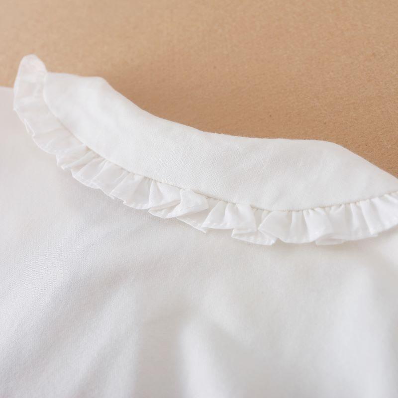 Meninas Camiseta de manga comprida Crianças Camisa polo Cor sólida Algodão Bebê Gola virada para baixo Top com laço bonito 6-14 anos Primavera Outono Crianças Roupas bonitas