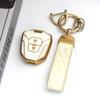 Gold Edge Tpu 2Button Car Accessories For Isuzu D Max Mu-X V-Cross Truck Key Cover Cap Holder Car Key Case Cover Shell Fob