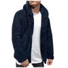 Herren Herbst Winter neue Kapuze reine Farbe lose lässige Plüschjacke