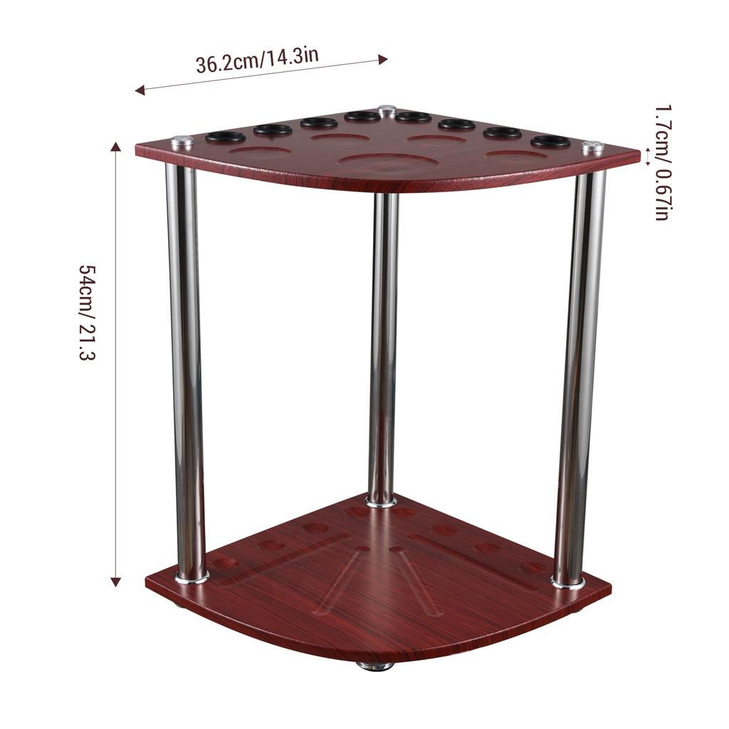Billard-Queue-Halter 8 Löcher Fächerförmig Vertikaler Queue-Halter Kann Acht Billard-Queues, 16 Kugeln und 5 Getränke aufnehmen Platzsparend Geeignet