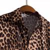 Pánská košile Leopardí květinová Slim Fit Krátký rukáv Havajská košile Párty Pláž Ležérní košile Plus Size