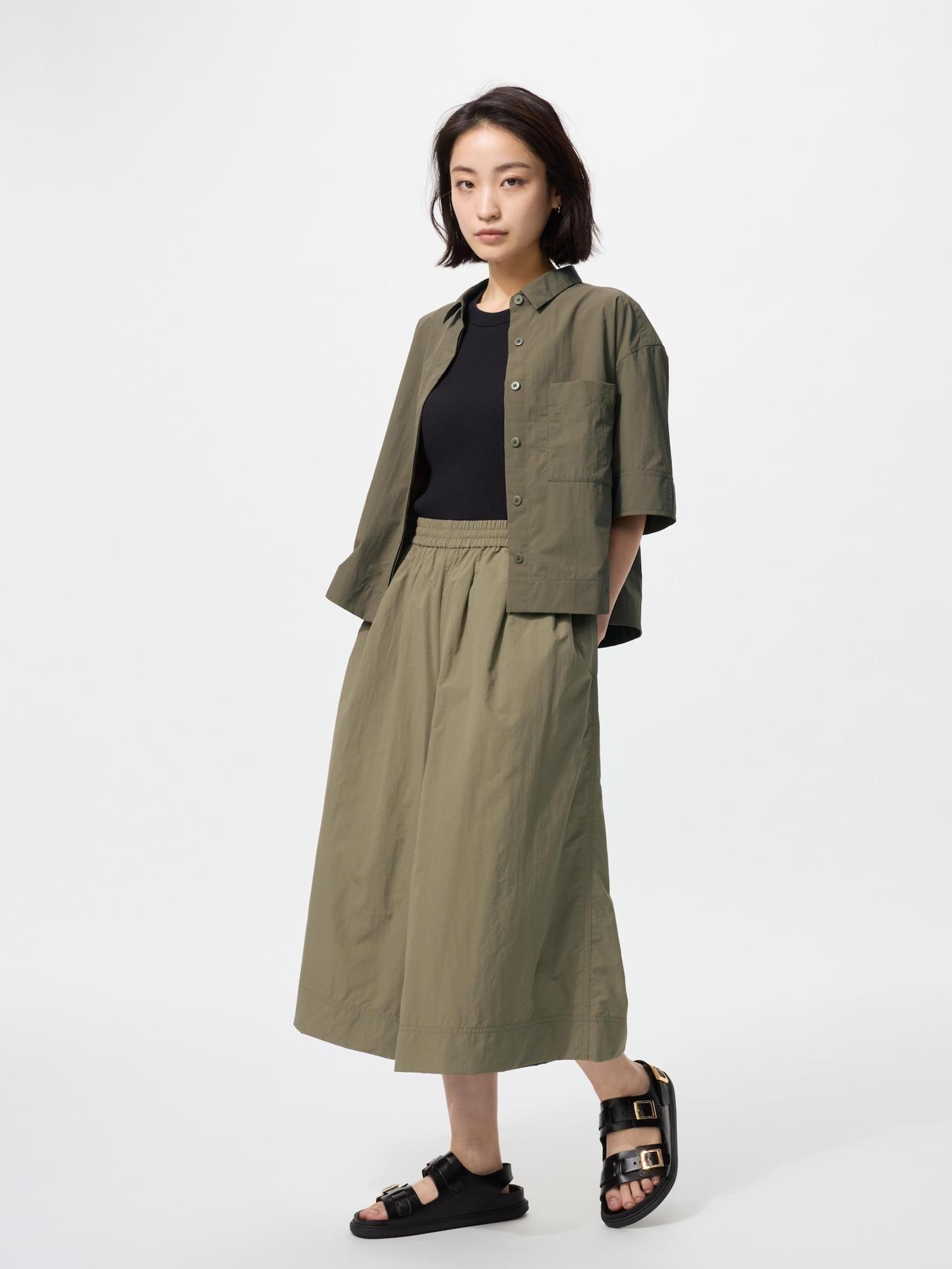 

Uniqlo Japan Nylon Culottes Short Length 56 OLIVE/XXL
