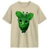 T-shirt Meme Gatto Alieno Verde Unisex 100% Cotone T-shirt Vintage Girocollo Maglietta Manica Corta Abbigliamento Regalo di Compleanno