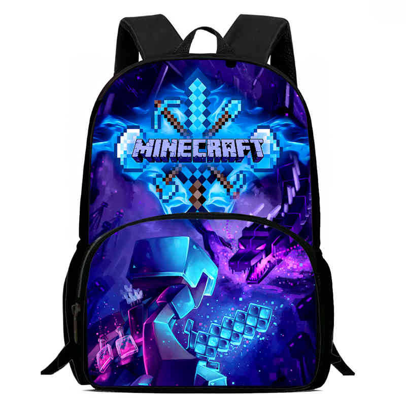 Minecraft Printed Backpack Children'S Elementary School Bag
