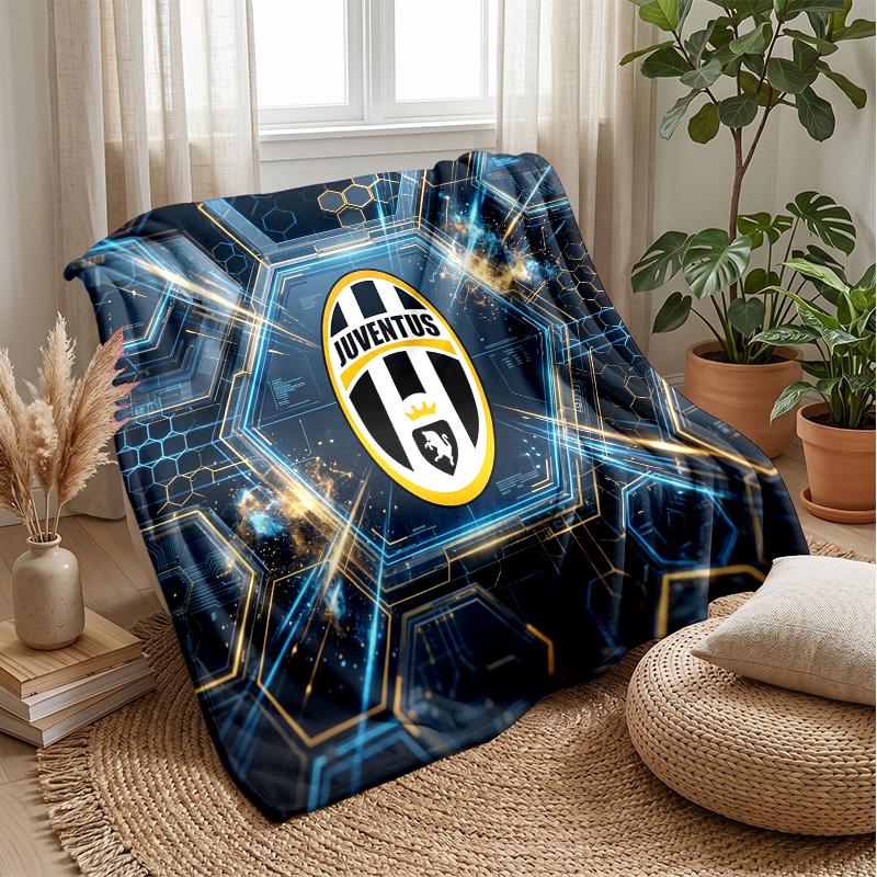 Juventus FC Theme blanket Soft Flannel Blanket Plush Throw Blanket Cozy Sofa Bed Blanket for Home Decor