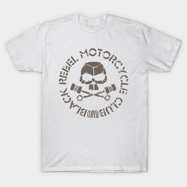

Men Black Print T-shirt Black Rebel Motorcycle Club No-Cut Transfer Paper Print Cotton Tshirt S белый