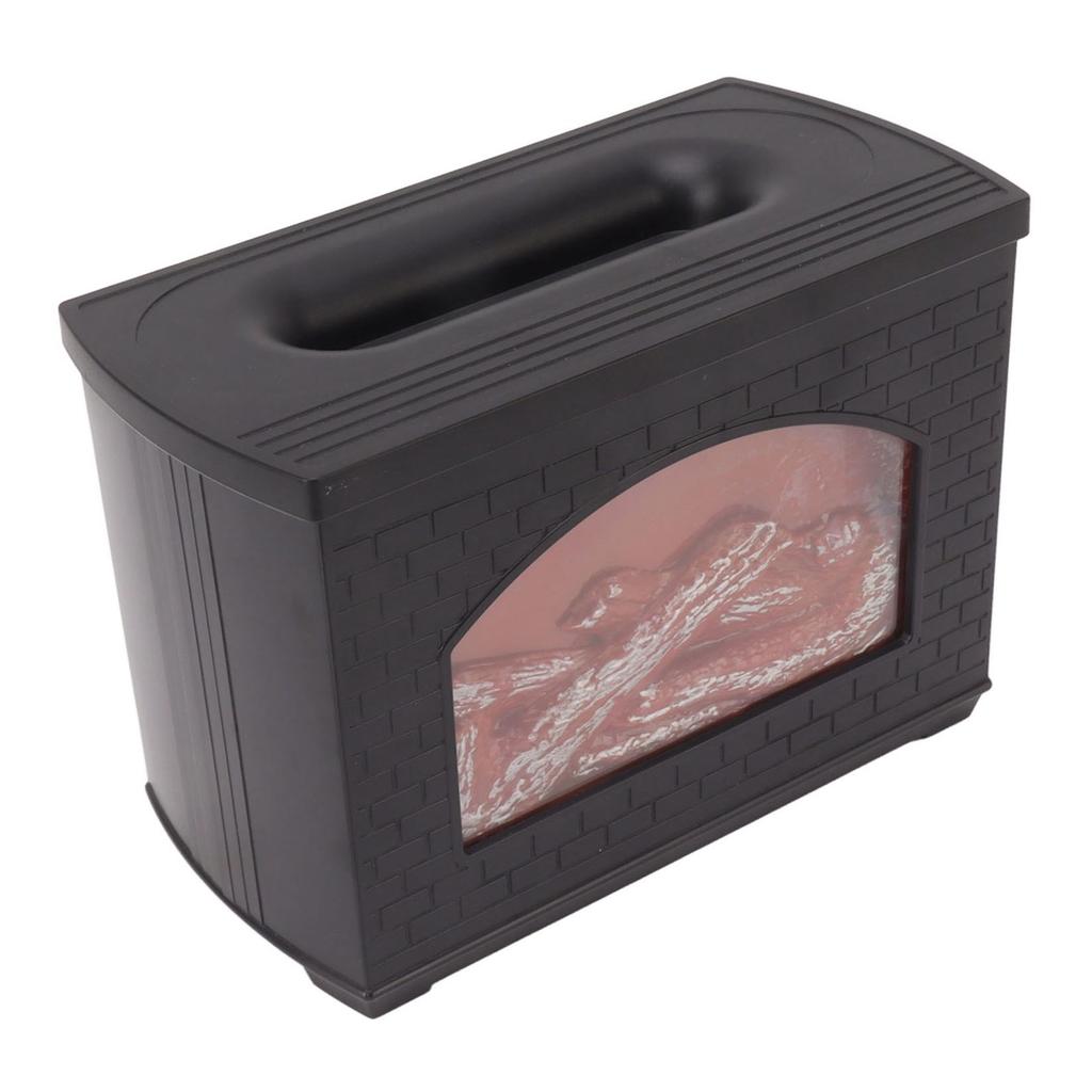 Black 270ml Fireplace Flame Diffuser No BPA Desktop Essential Oil Diffuser Mist Humidifier 7.5W 5V