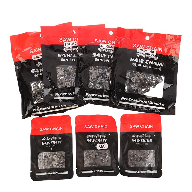4/6/8/12/14/16 Zoll Metall Kettensägenkette Ersatzteile Glied Kettensägenkette Sägekette Sägeblatt Für Elektrosägenzubehör Holzschnitt