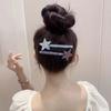 Pentagram Star Invisible Extra Hair Holder Acrylic Broken Hair Comb Rhinestone Star Hair Comb  Lady