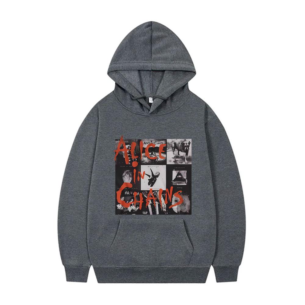 Rockband Alice in Chains Albumcover Print Hoodie Männer Frauen Lässige Übergroße Pullover Hoodies Herren Hip Hop Mode Streetwear
