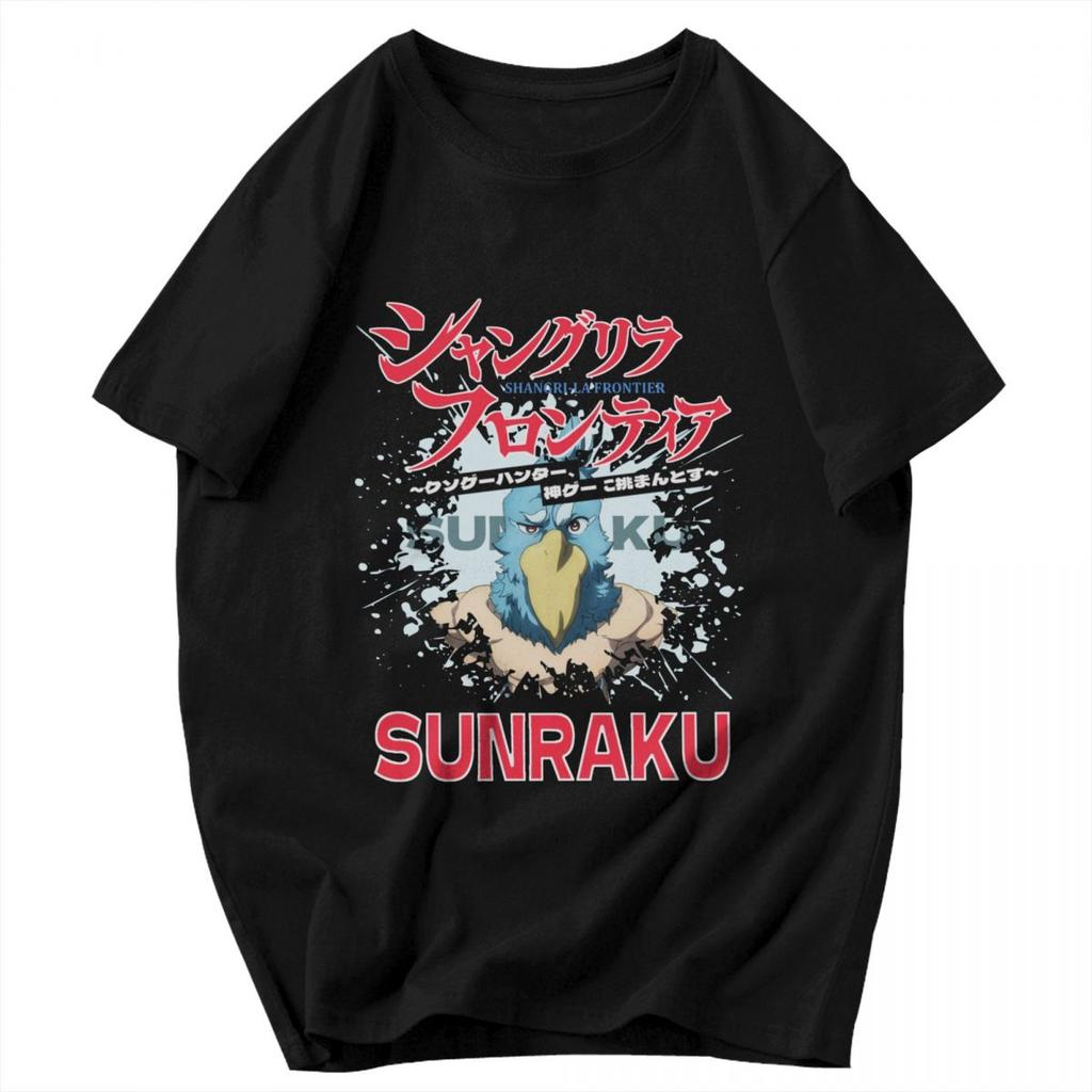 T-shirt da uomo Shangri La Frontier Anime Estate Y2K Grafica Qualità Abbigliamento Unisex T-shirt