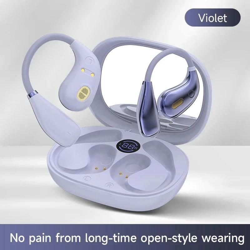 Wireless Touch Ear-Hook Earphones Painless Wear HiFi Stereo Music With HD Microphones Digital Display Noise Cancel