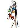 Stylish Weaving Rope Keyring 3D Dices and Horse Keychain Handmade Bag Pendant Accessories for Fashion Enthusiasts