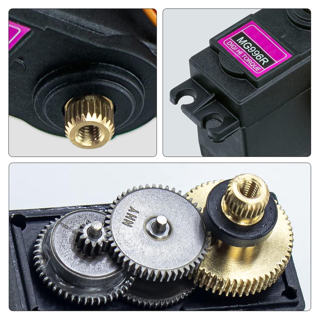 2/4pcs MG996R Servo Motor Metal Gear Torque Digital Servo Motor for Futaba JR RC Helicopter Car Boat Robot Control Angle 180°