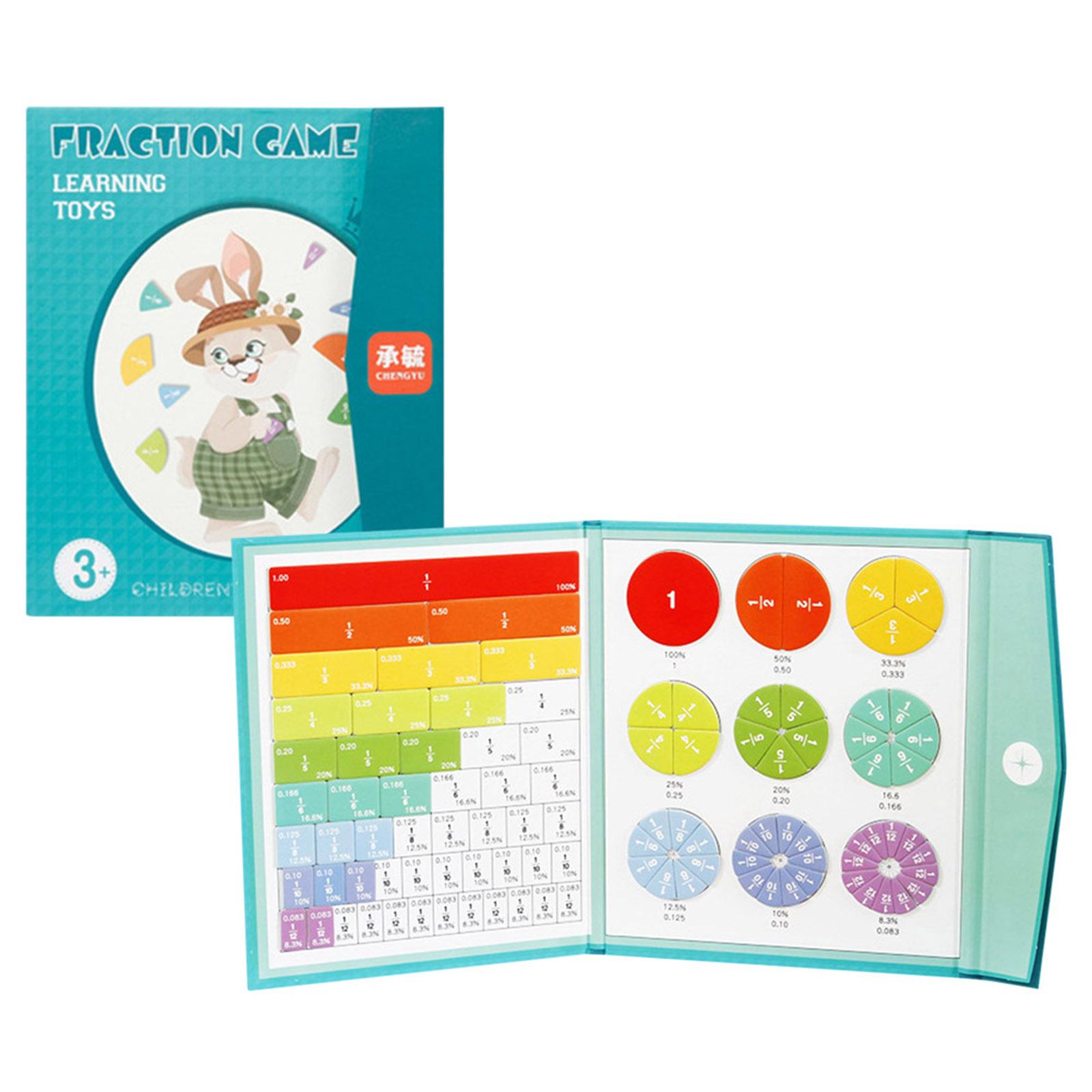 Magnetic Fraction Calculation Education Tool Magnetic Fraction Educational Puzzle for Kids Preschool To Elementary School
