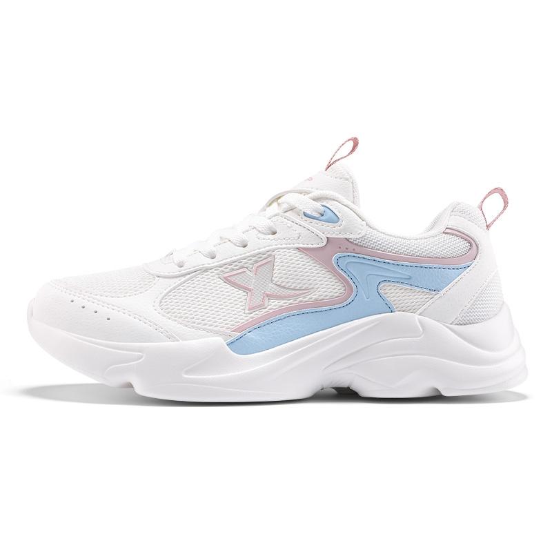 Xtep Hydrogen Wind Technology Comfortable Versatile Breathable Lightweight Low-Top Casual Running Shoes Women sneaker White Blue Pink 875318320019-3