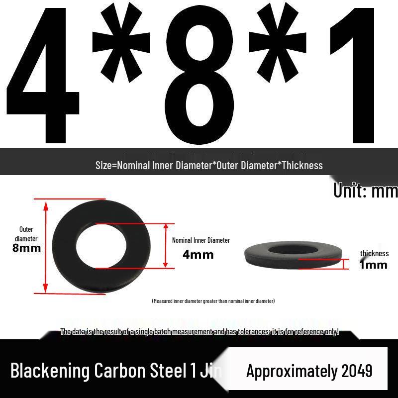Blackened Thickened Oversized Metal Washer