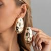 Exaggerated Personality, Smooth Folds, Earrings, Women's Irregular Geometry, Metal Earrings, Jewelry