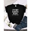 Women's T-Shirt Cool Interesting Letters Printed Tees Female Summer Tshirt Woman Round Neck Casual Tshirt Tops