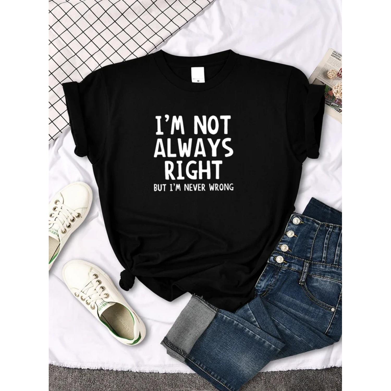 

Women s T-Shirt Cool Interesting Letters Printed Tees Female Summer Tshirt Woman Round Neck Casual Tshirt Tops S чёрный