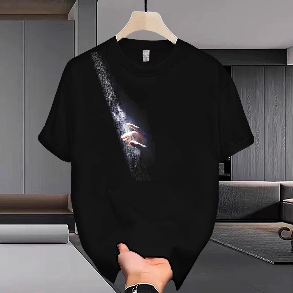 Couples Cotton T-Shirt Short Sleeve Black White Tops Breathable Comfortable Soft Casual Sport Tees