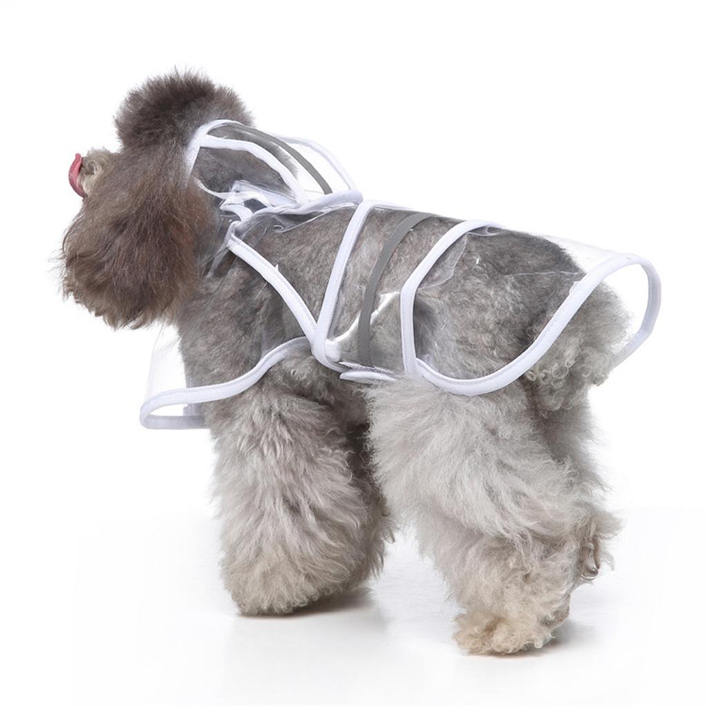 Lightweight Waterproof Rainwear Small To Large Dogs and Puppies Ponchos Hood Reflective Strip Rainwear with Hood