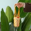 1pc Handmade Nylon Mesh Bag, Reusable Beverage Holder, Coffee Cup Holder, Portable Drink Carrier, Decorative Mesh Bag