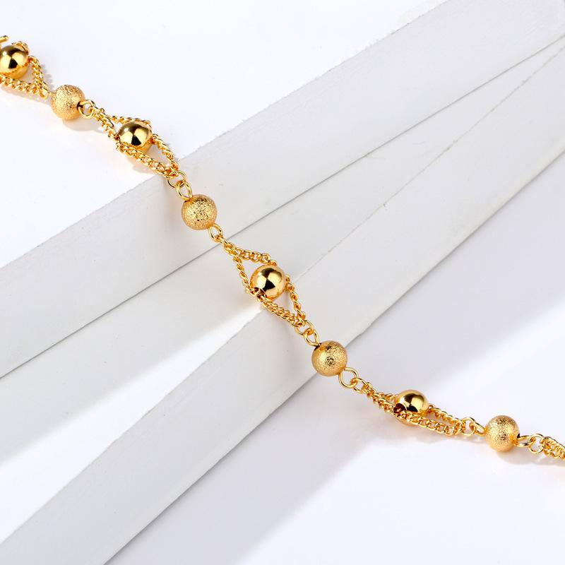 Sand Bead Couple Bracelet Delicate Glossy Round Bead Bracelet Valentine's Day Gift Frosted Round Bracelet