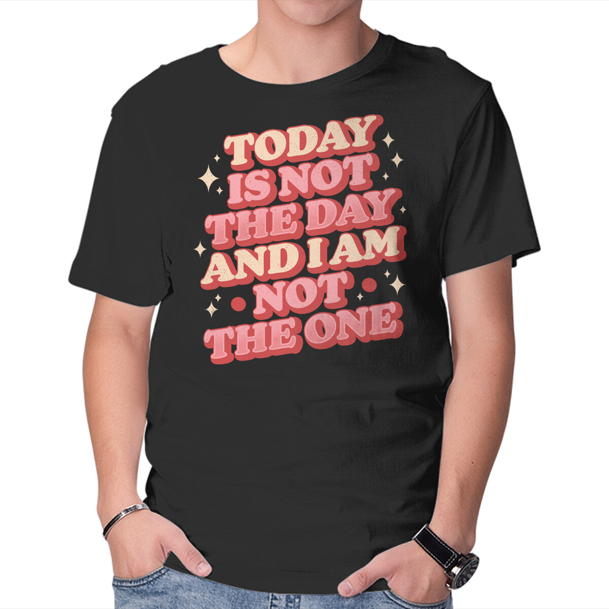 Unisex Crew Neck T-Shirt I Am Not The One Graphic Short Sleeve Casual Tee XXXXL